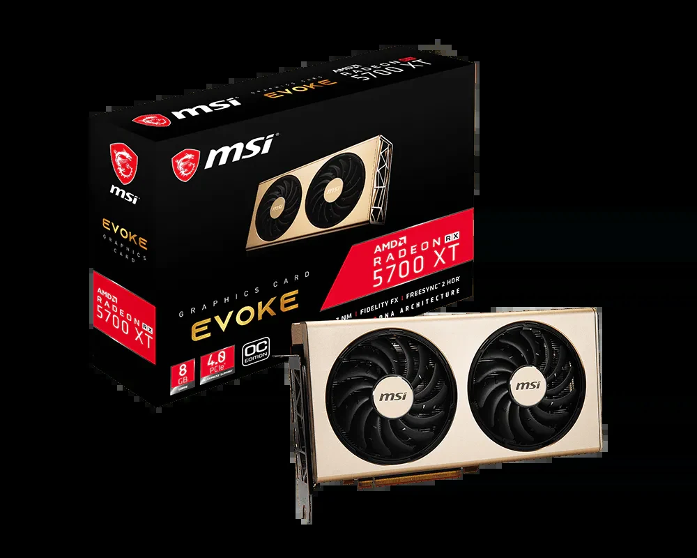 VGA MSI Radeon RX 5700 XT EVOKE OC 8G - GDDR6 - NEW