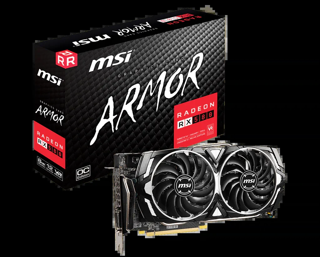 VGA MSI Radeon RX 580 ARMOR 4G OC - GDDR5 - NEW