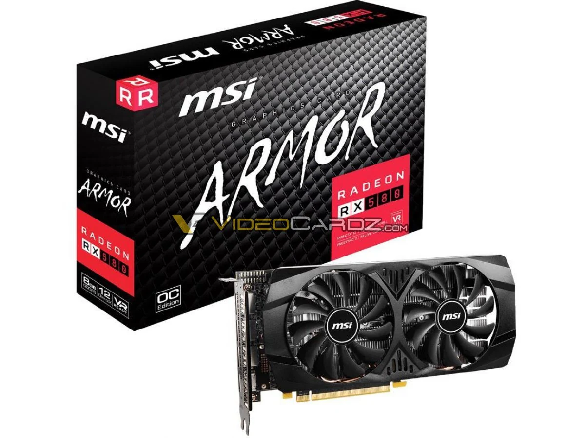 VGA MSI Radeon RX 580 ARMOR 8G OC - GDDR5 - NEW