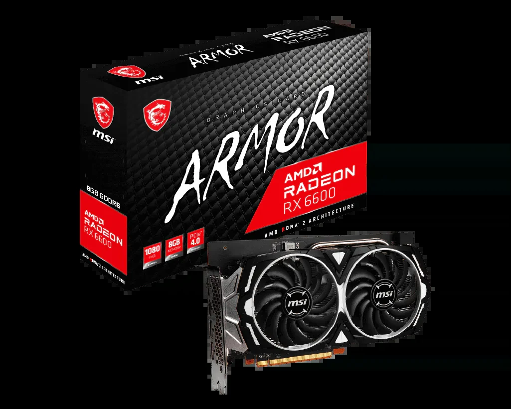 VGA MSI Radeon RX 6600 ARMOR 8G - GDDR6 - NEW