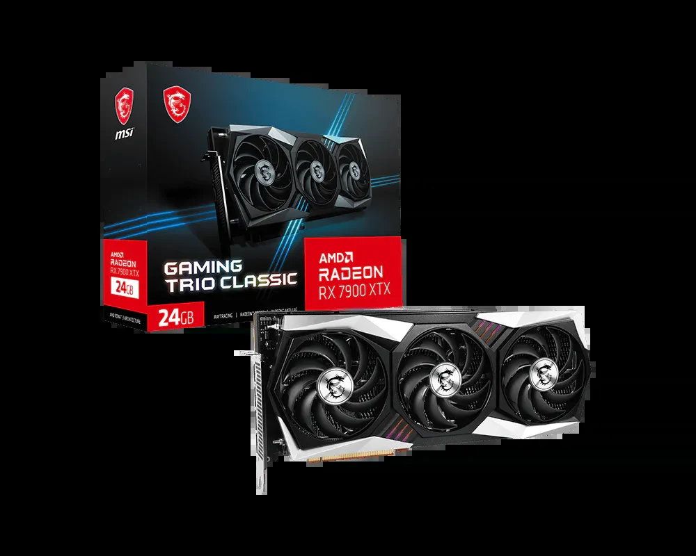 VGA MSI Radeon RX 7600 GAMING TRIO Classic 8G - GDDR6 - NEW