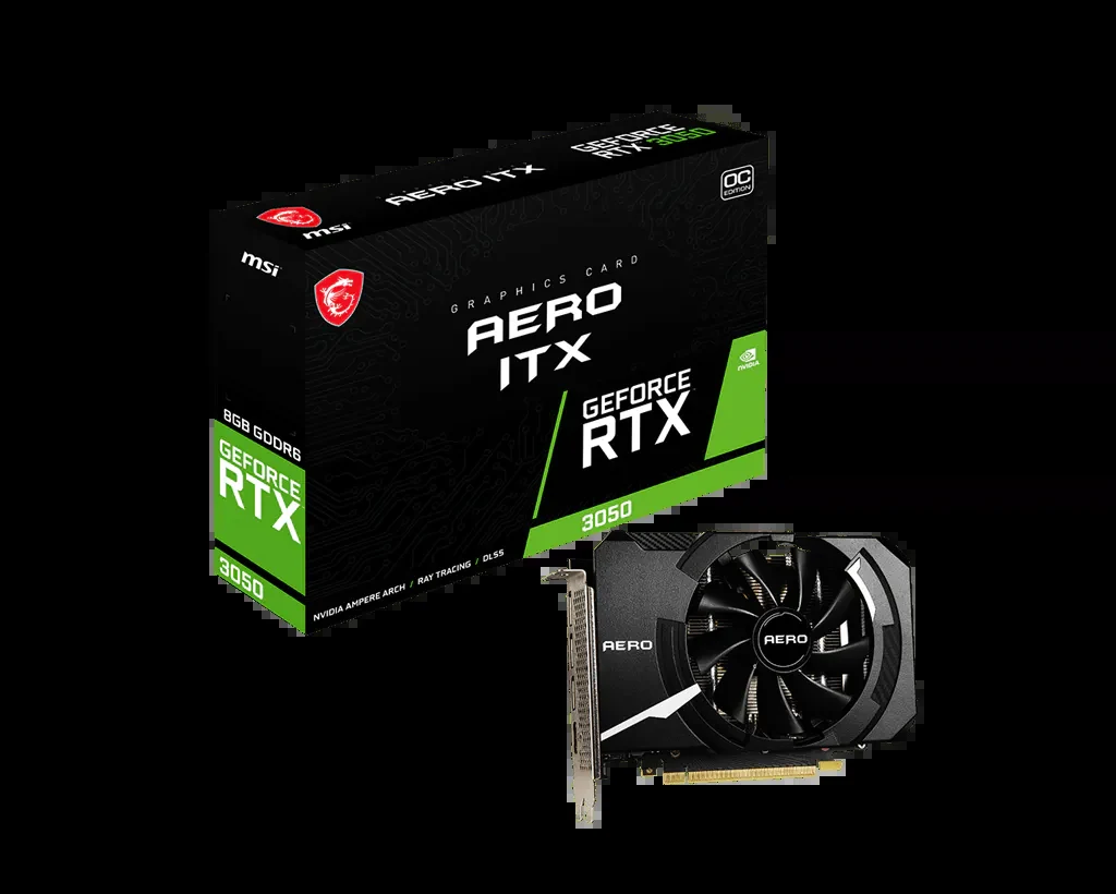 VGA MSI RTX 3050 Aero ITX 8GB - GDDR6 - NEW