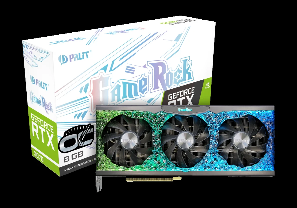 VGA Palit GeForce RTX 3070 GameRock OC 8GB - GDDR6 - NEW