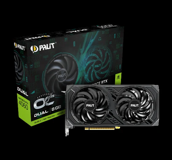 VGA Palit GeForce RTX 4060 Dual OC 8GB - GDDR6 - NEW