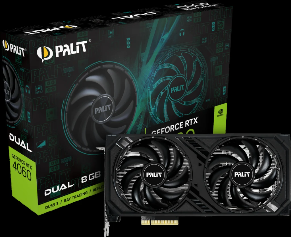 VGA Palit GeForce RTX 4060 Dual OC V1 8GB - GDDR6 - NEW