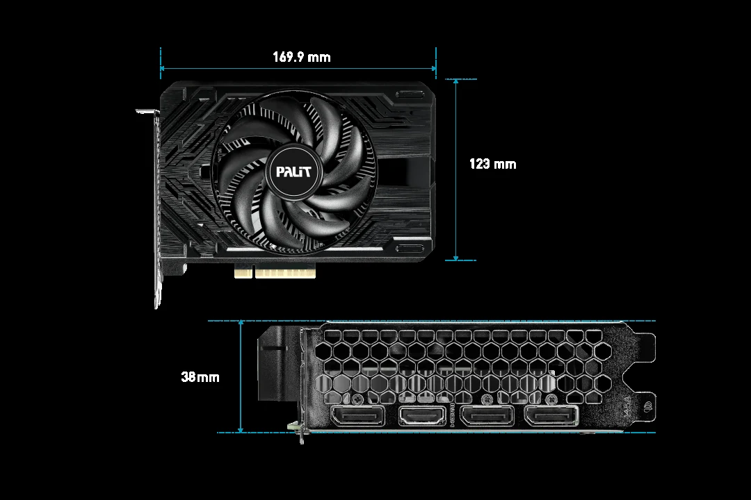 VGA Palit GeForce RTX 4060 StormX V1 8GB - GDDR6 - NEW