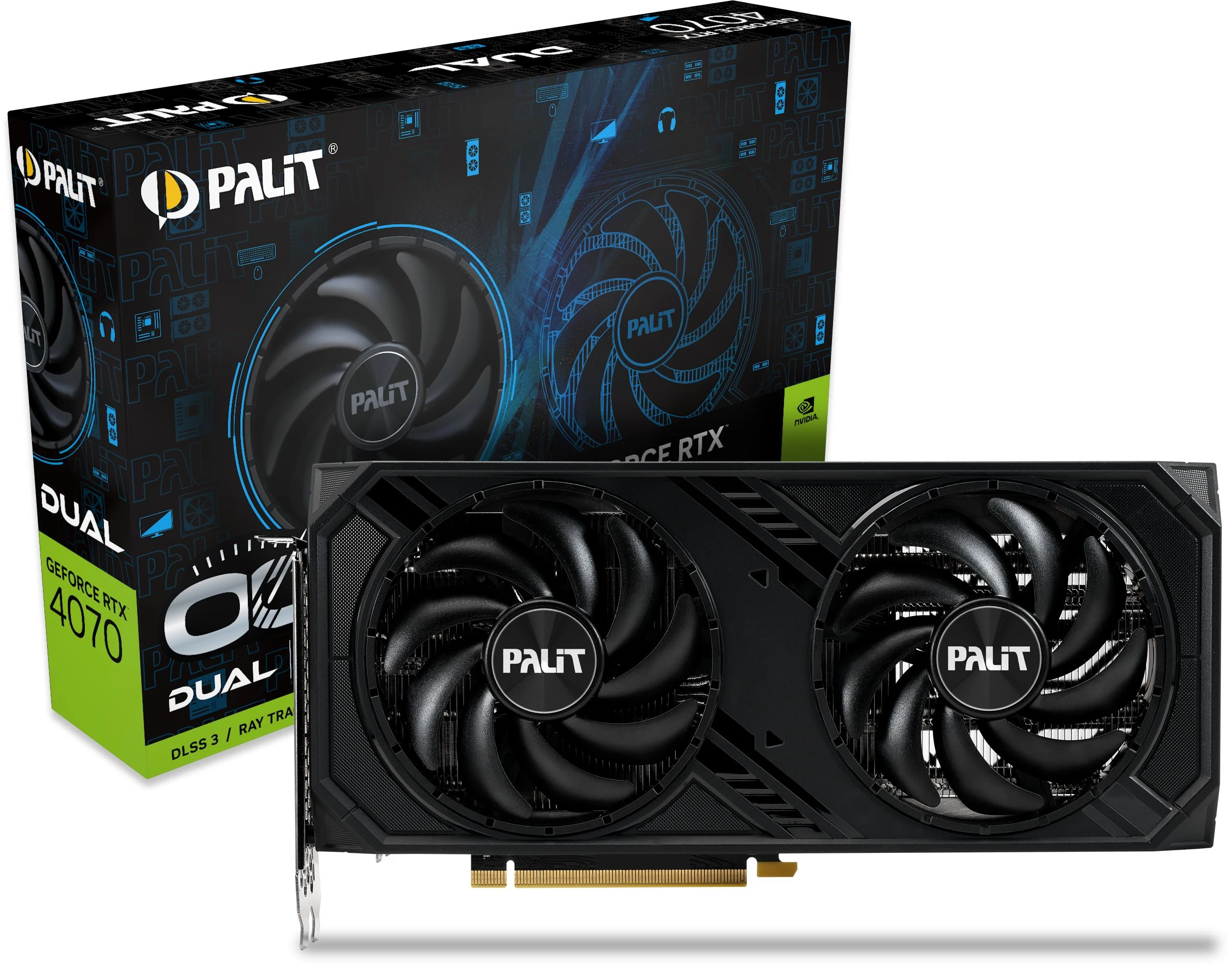 VGA Palit GeForce RTX 4070 Dual OC 12GB - GDDR6X - NEW