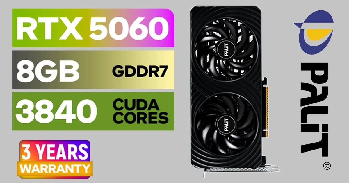 VGA Palit GeForce RTX 5060 Ti Dual 8GB - GDDR7 - NEW