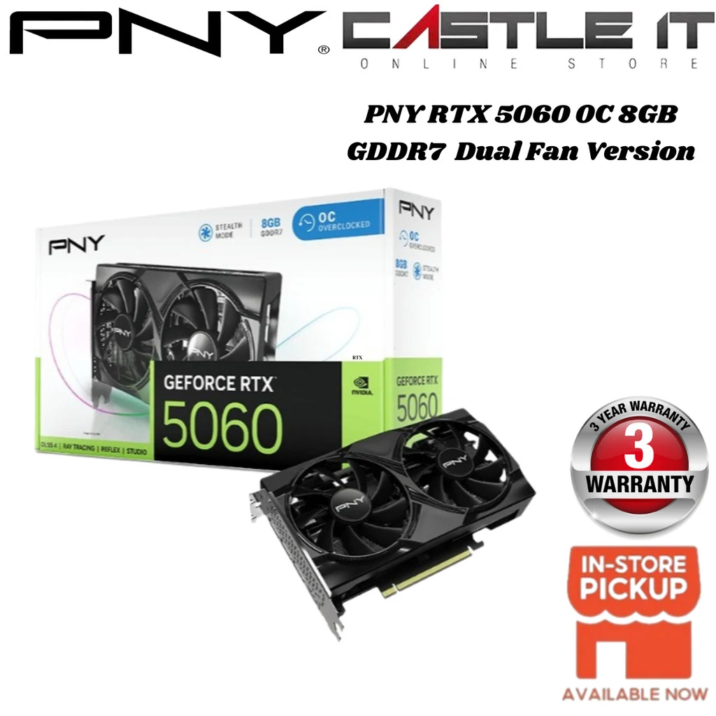VGA PNY GeForce RTX 5060 8GB VERTO Triple Fan GDDR7