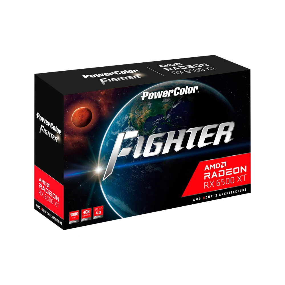 VGA PowerColor Fighter Radeon RX 6500 XT 4GB - GDDR6 - NEW
