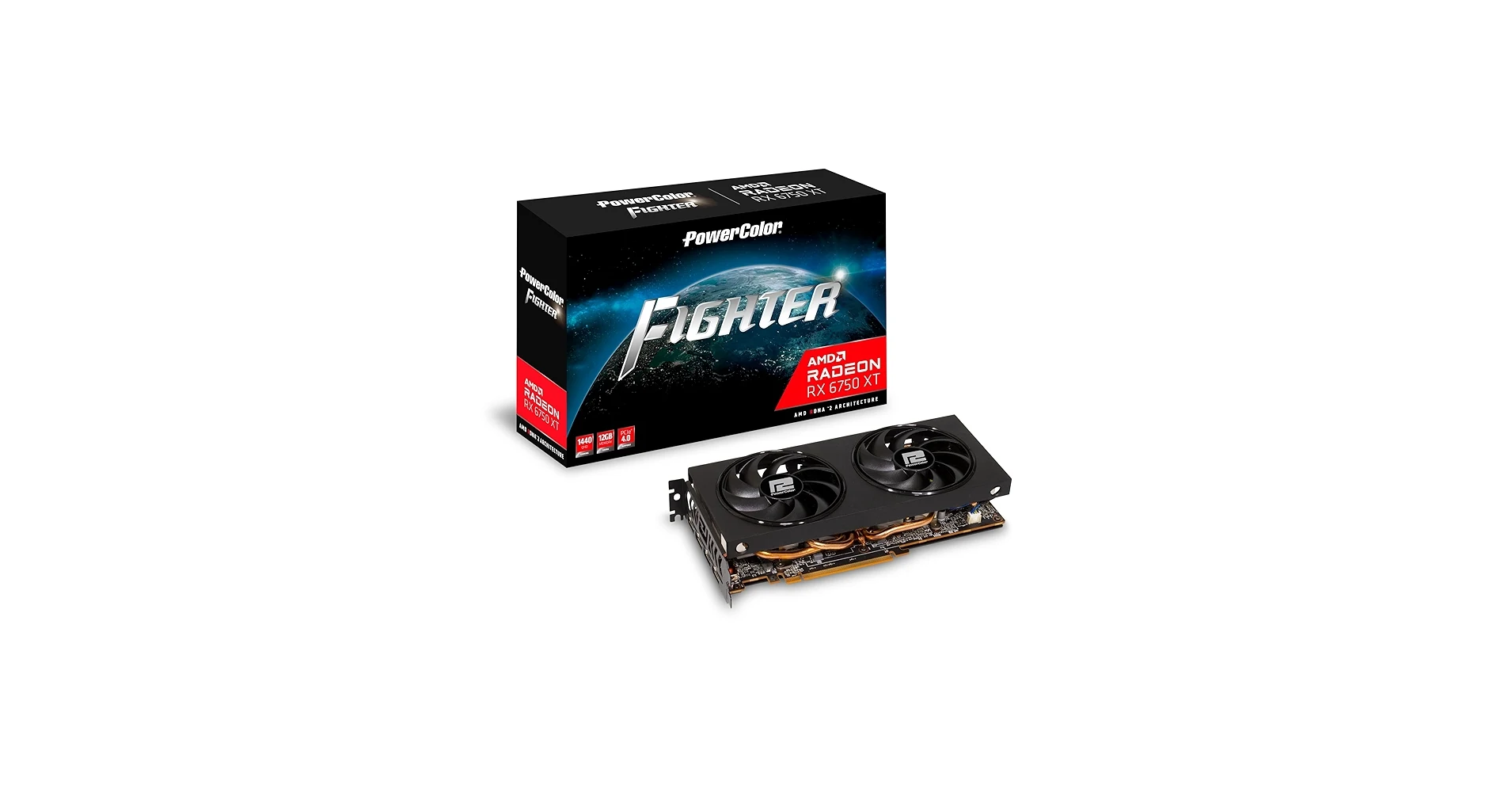 VGA PowerColor Fighter Radeon RX 6750 XT 12GB - GDDR6 - NEW