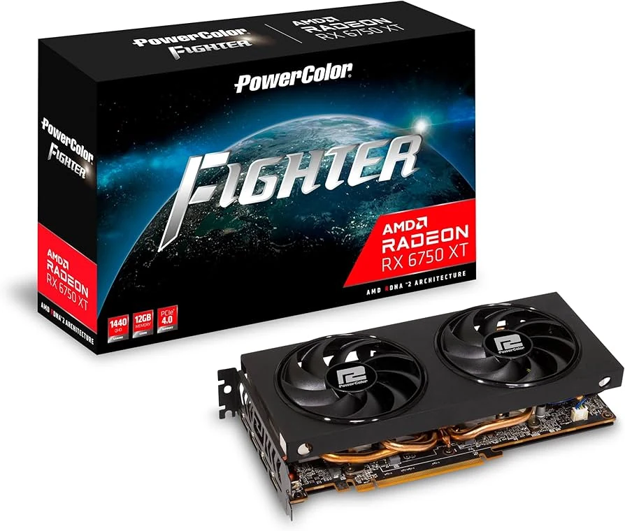 VGA PowerColor Fighter Radeon RX 6750 XT 12GB - GDDR6 - NEW