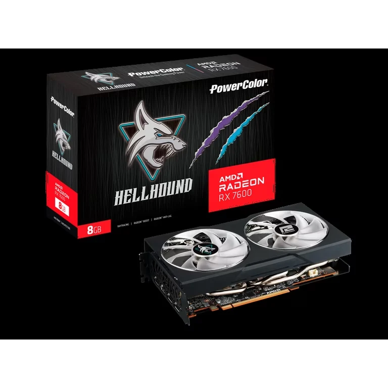 VGA PowerColor Hellhound Radeon RX 7600 8GB - GDDR6 - NEW