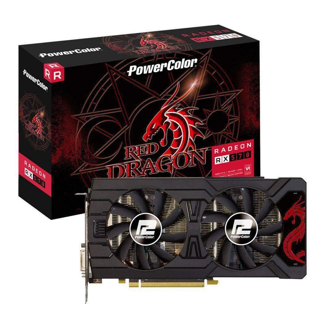 VGA PowerColor Red Dragon Radeon RX 570 4GB - GDDR5 - NEW