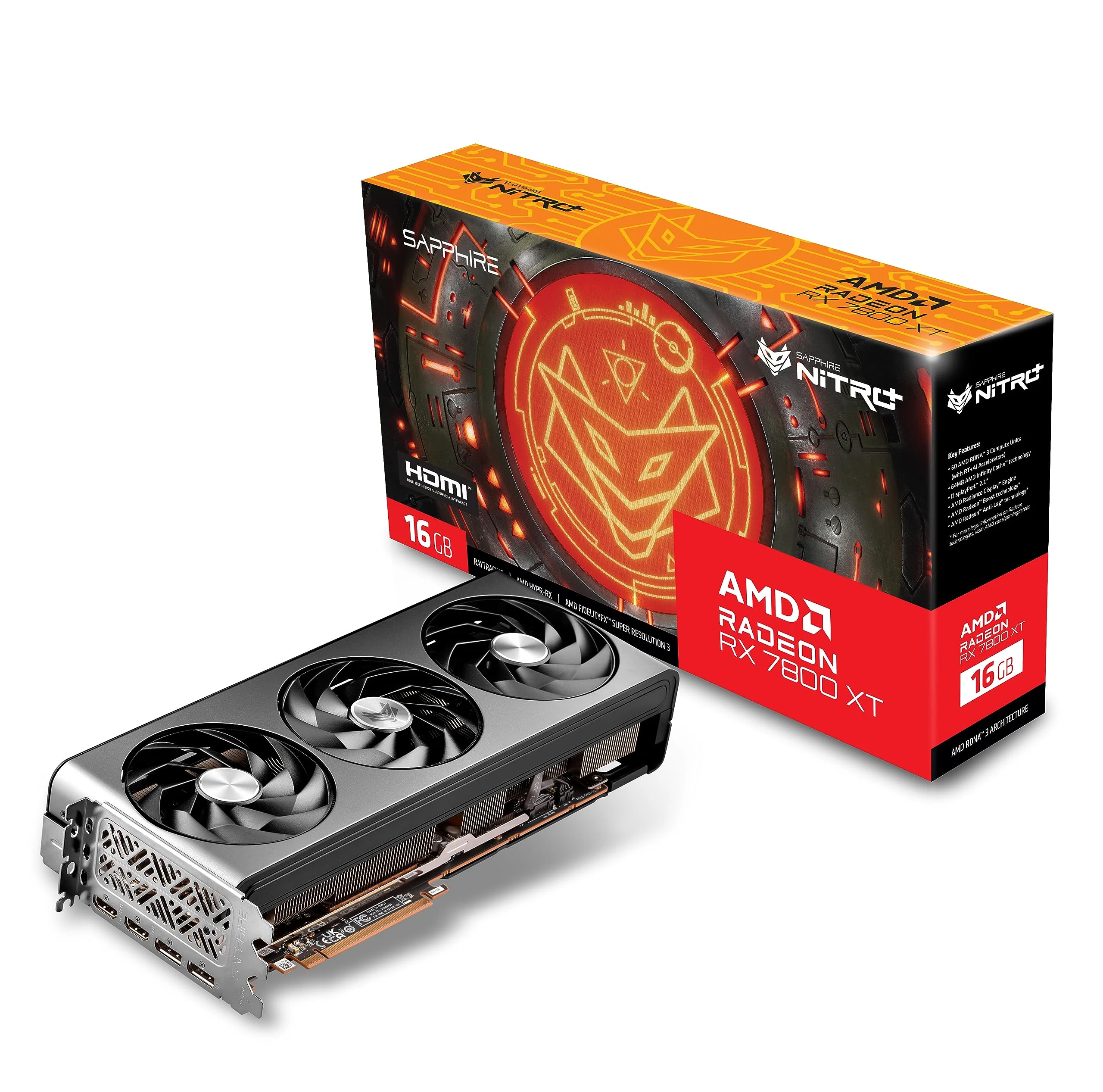VGA Sapphire NITRO+ Radeon RX 7800 XT 16GB - GDDR6 - NEW