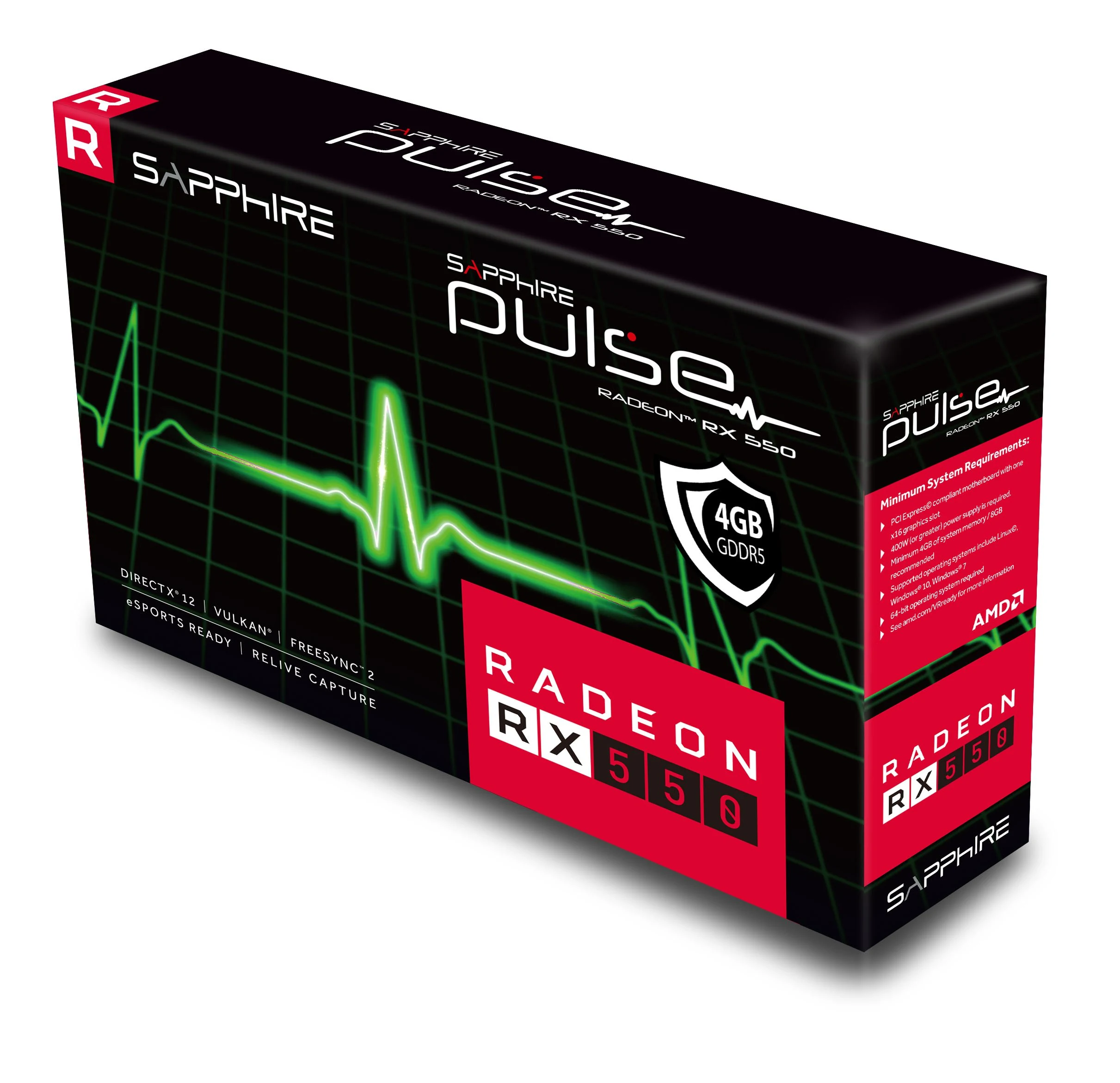 VGA Sapphire PULSE Radeon RX 550 4GB - GDDR5 - NEW
