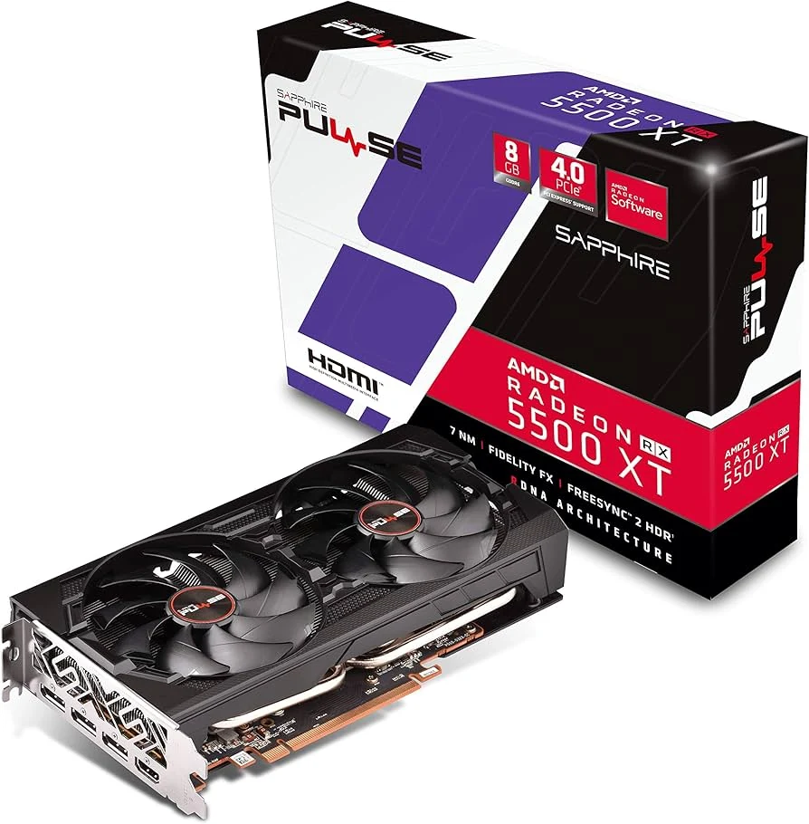 VGA Sapphire PULSE Radeon RX 5500 XT 8GB - GDDR6 - NEW