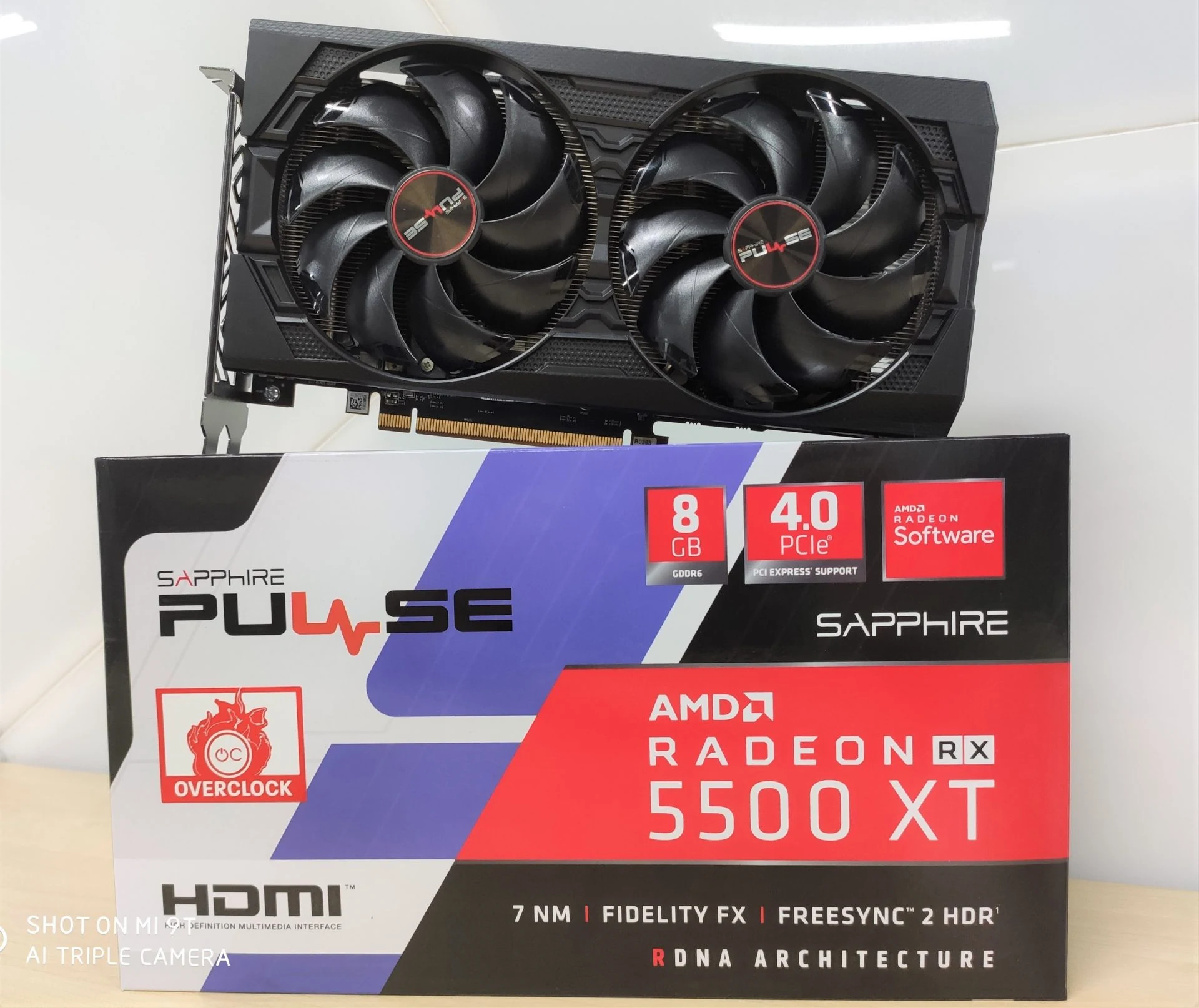 VGA Sapphire PULSE Radeon RX 5500 XT 8GB - GDDR6 - NEW
