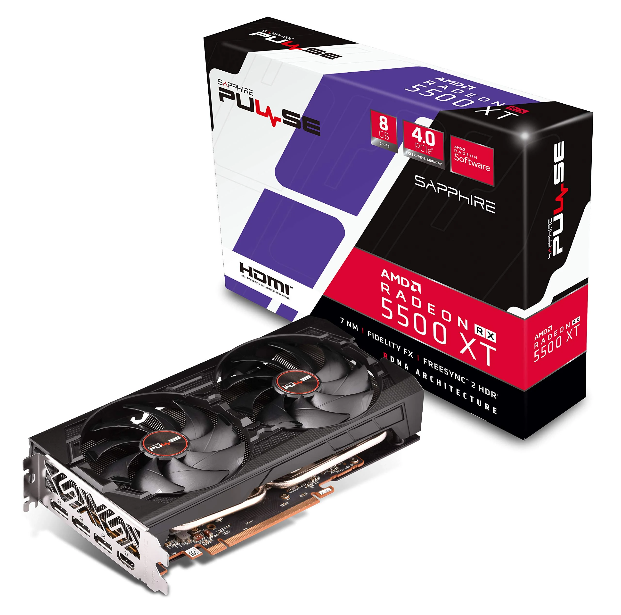 VGA Sapphire PULSE Radeon RX 5500 XT BE 4GB - GDDR6 - NEW