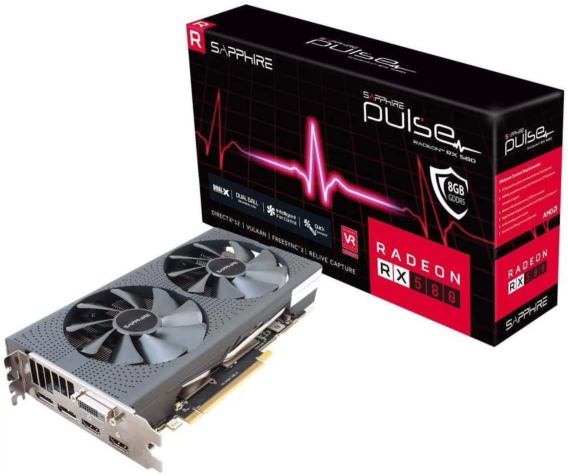 VGA Sapphire PULSE Radeon RX 580 4GB - GDDR5 - NEW