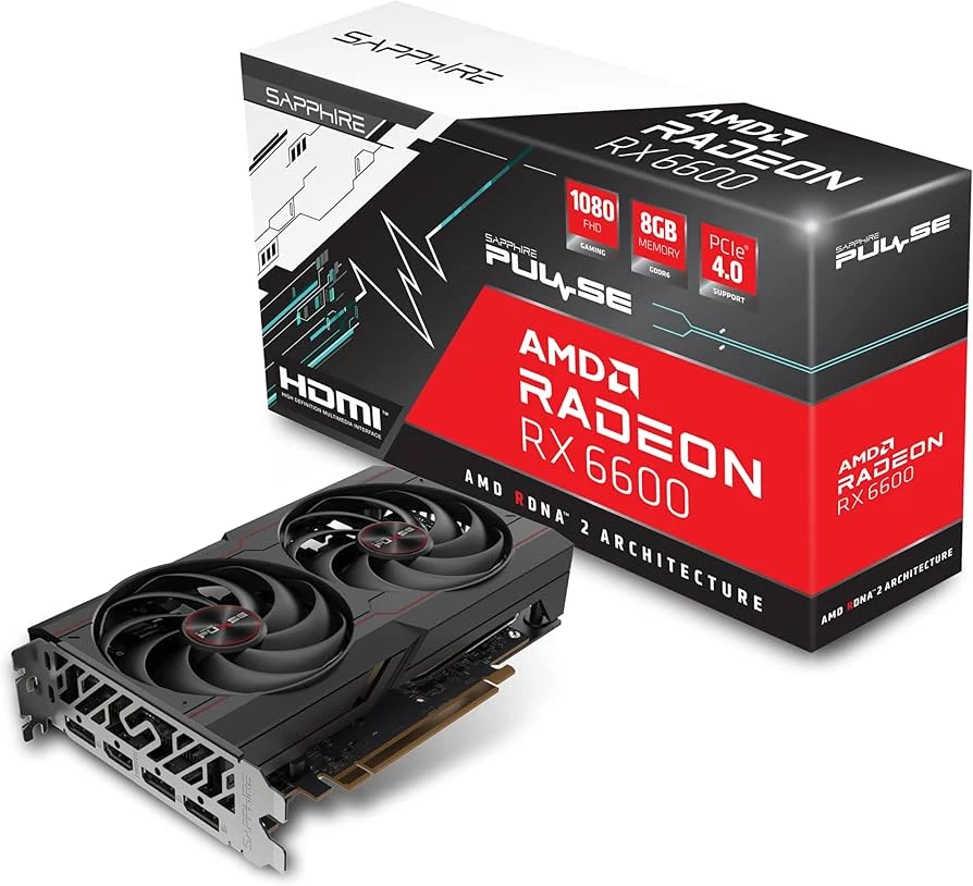 VGA Sapphire PULSE Radeon RX 6600 8GB - GDDR6 - NEW