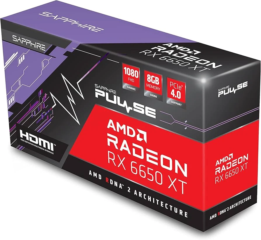 VGA Sapphire PULSE Radeon RX 6650 XT 8GB - GDDR6 - NEW