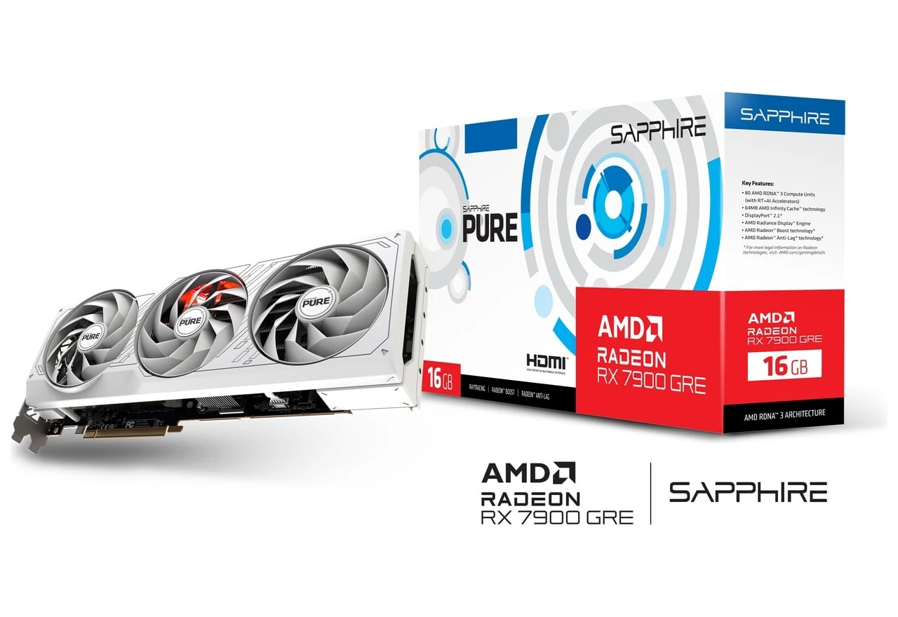 VGA Sapphire PURE Radeon RX 7900 GRE 16GB - GDDR6 - NEW