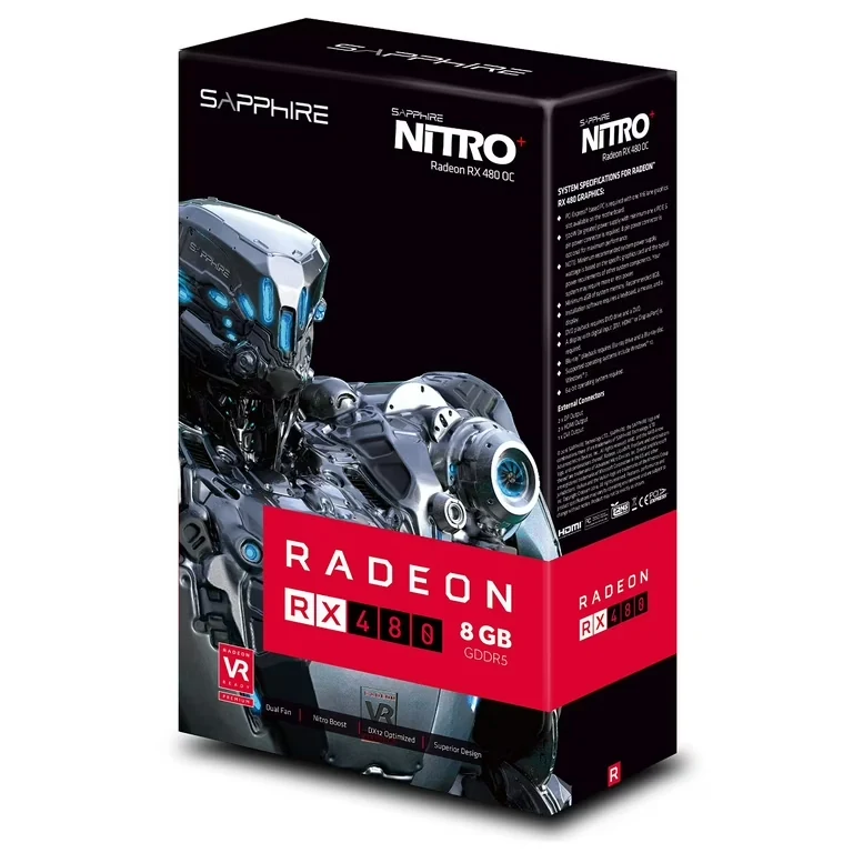 VGA Sapphire Radeon RX 480 8GB - GDDR5 - NEW