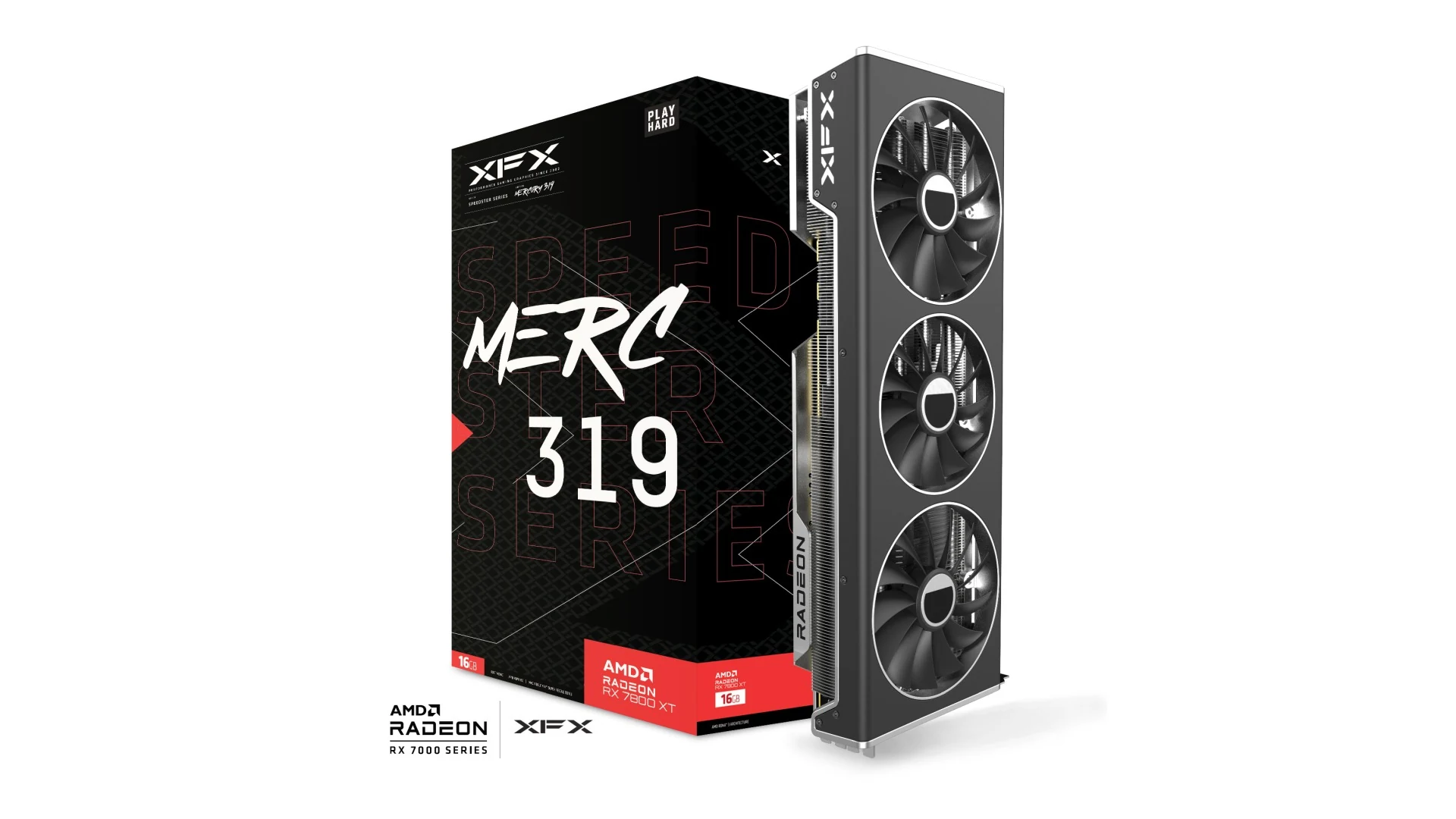 VGA XFX Speedster MERC 319 Radeon RX 7800 XT Black 16GB - GDDR6 - NEW