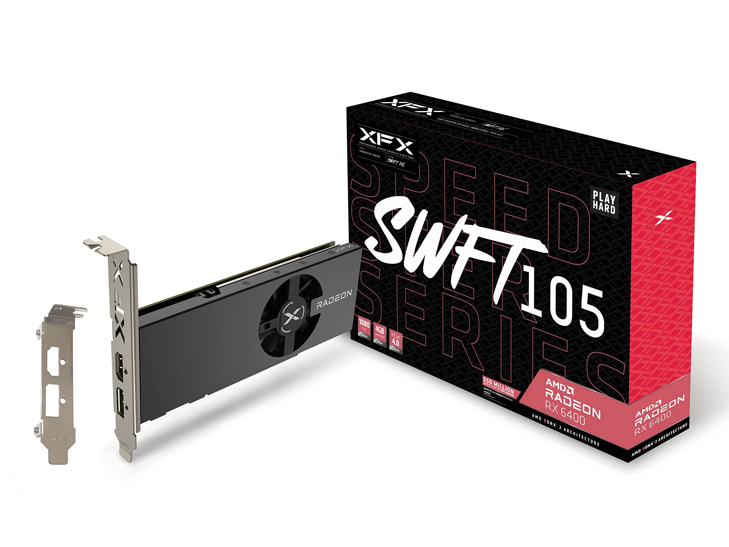 VGA XFX Speedster QICK 105 Radeon RX 6400 4GB - GDDR6 - NEW