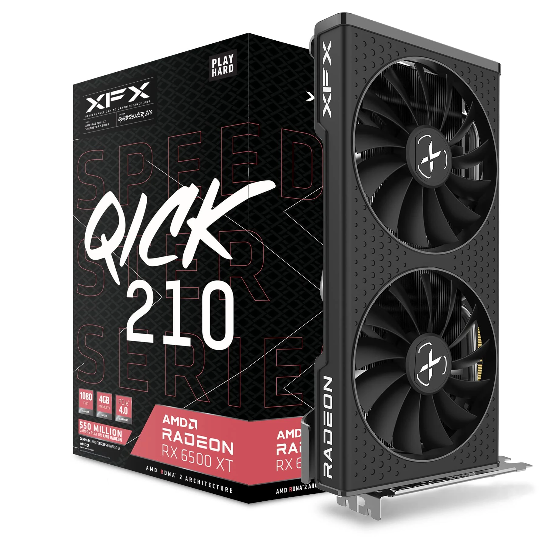 VGA XFX Speedster QICK 210 Radeon RX 6500 XT 4GB - GDDR6 - NEW