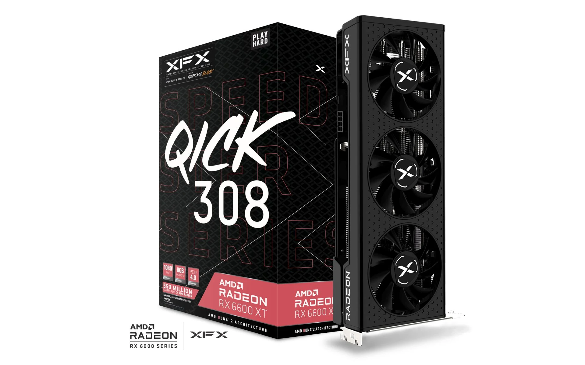 VGA XFX Speedster QICK 308 Radeon RX 6600 XT Black 8GB - GDDR6 - NEW