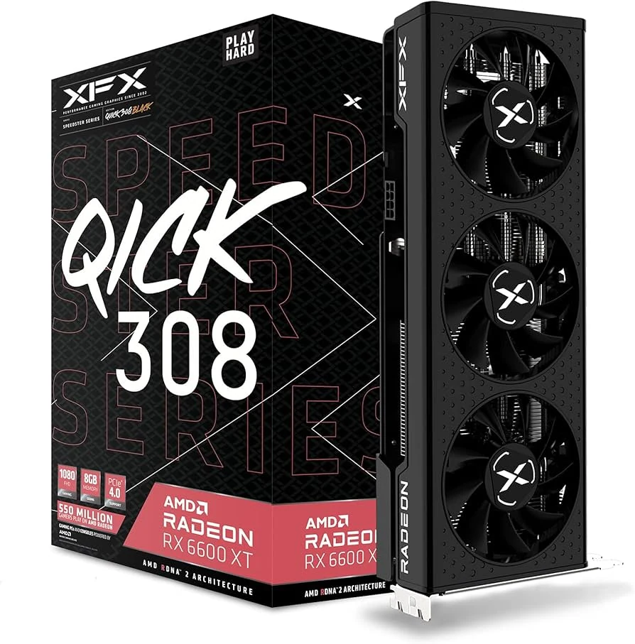 VGA XFX Speedster QICK 308 Radeon RX 7600 Black 8GB - GDDR6 - NEW