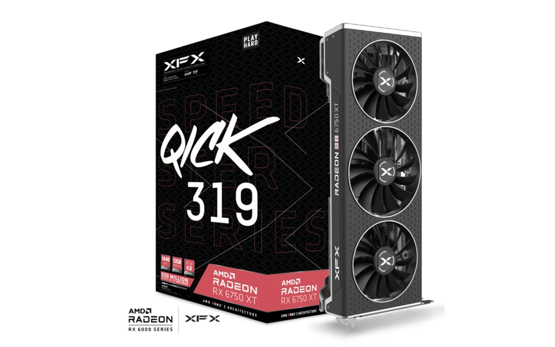 VGA XFX Speedster QICK 319 Radeon RX 6750 XT Core 12GB - GDDR6 - NEW