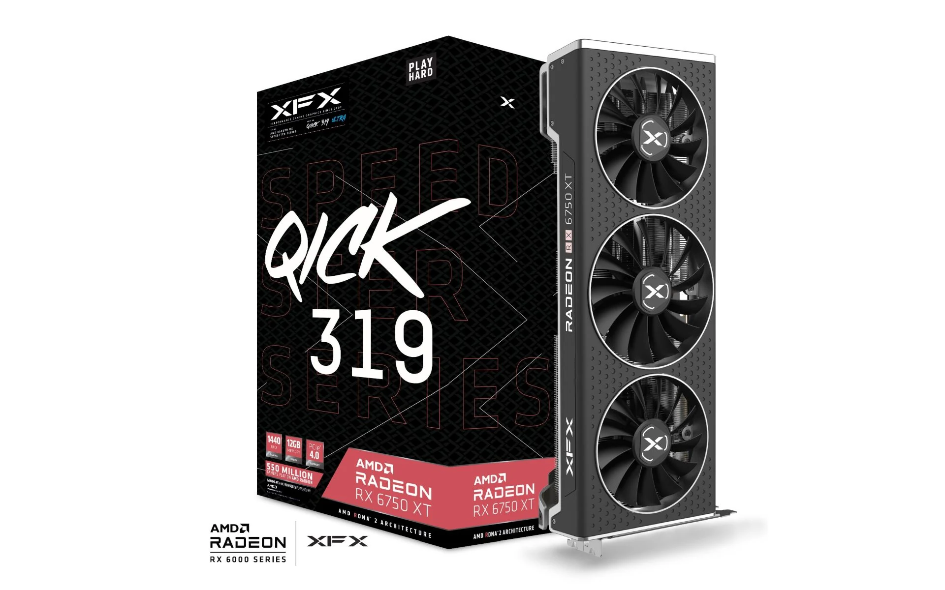 VGA XFX Speedster QICK 319 Radeon RX 6750 XT Ultra 12GB - GDDR6 - NEW
