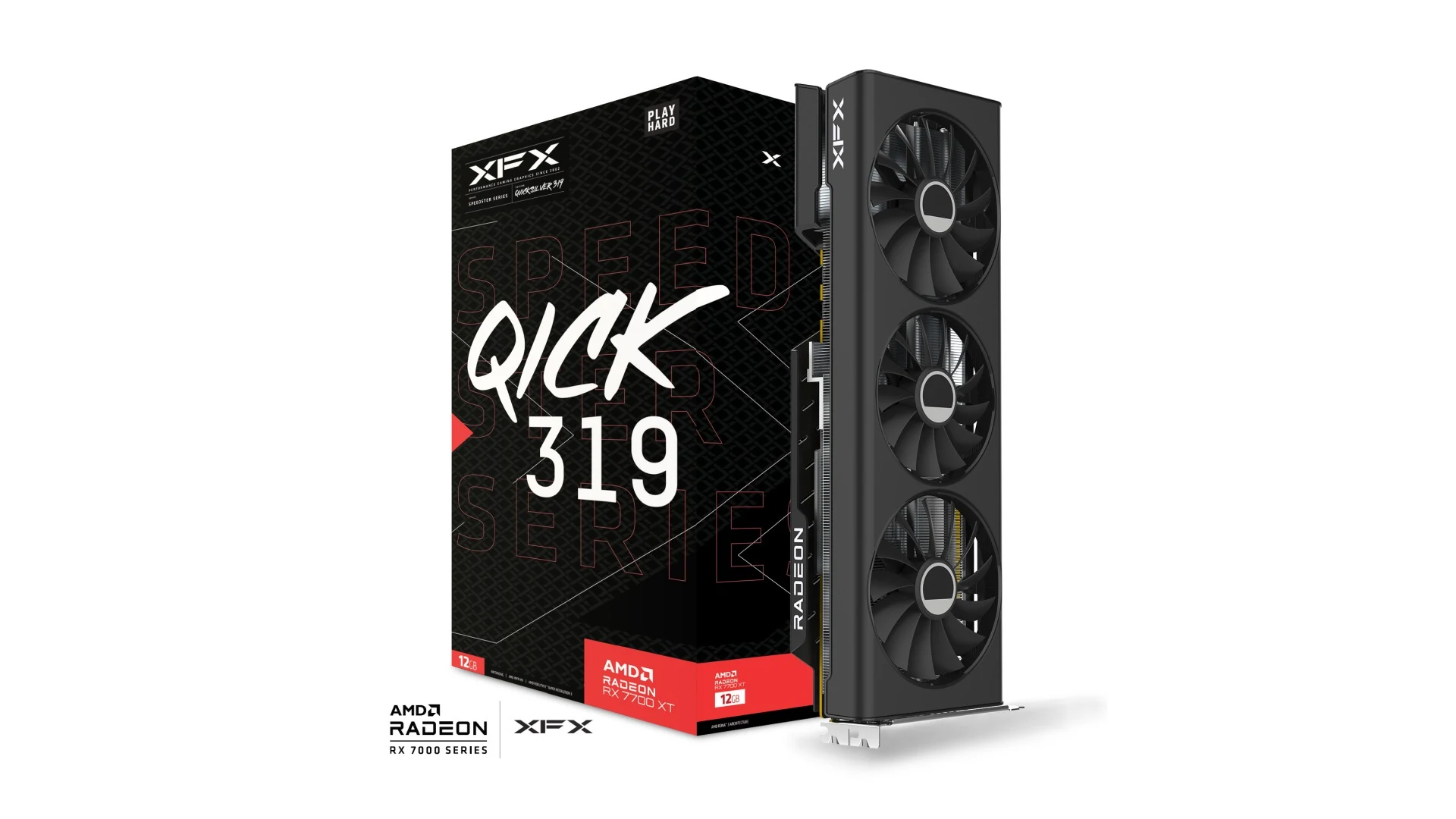 VGA XFX Speedster QICK 319 Radeon RX 7700 XT Black 12GB - GDDR6 - NEW