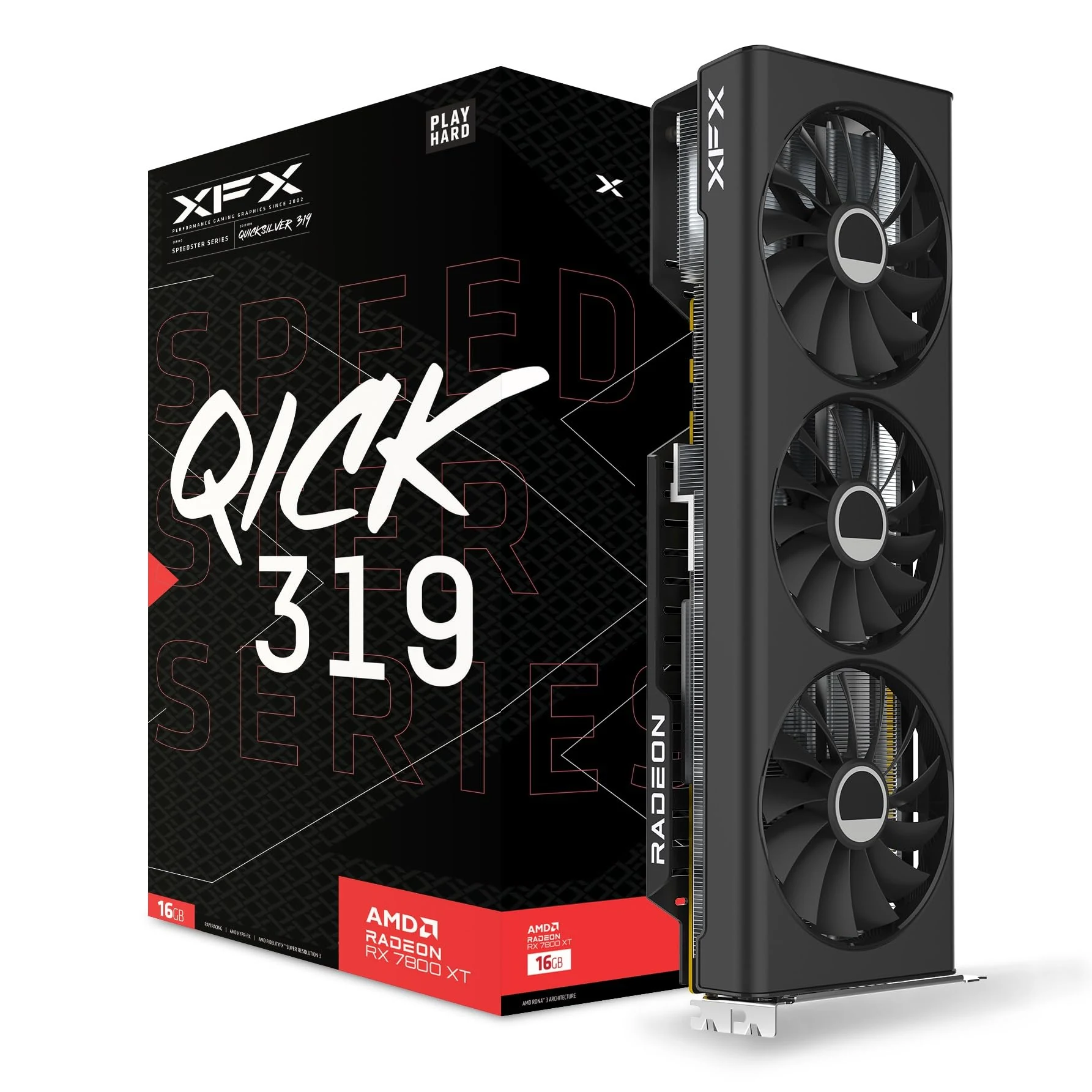 VGA XFX Speedster QICK 319 Radeon RX 7800 XT Black 16GB - GDDR6 - NEW