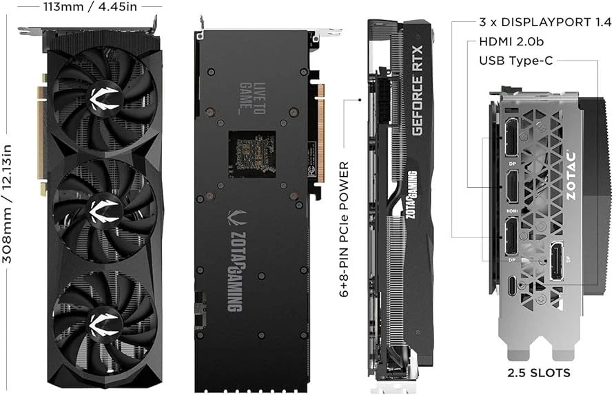 VGA ZOTAC Gaming GeForce RTX 2070 AMP Extreme 8GB - GDDR6 - NEW
