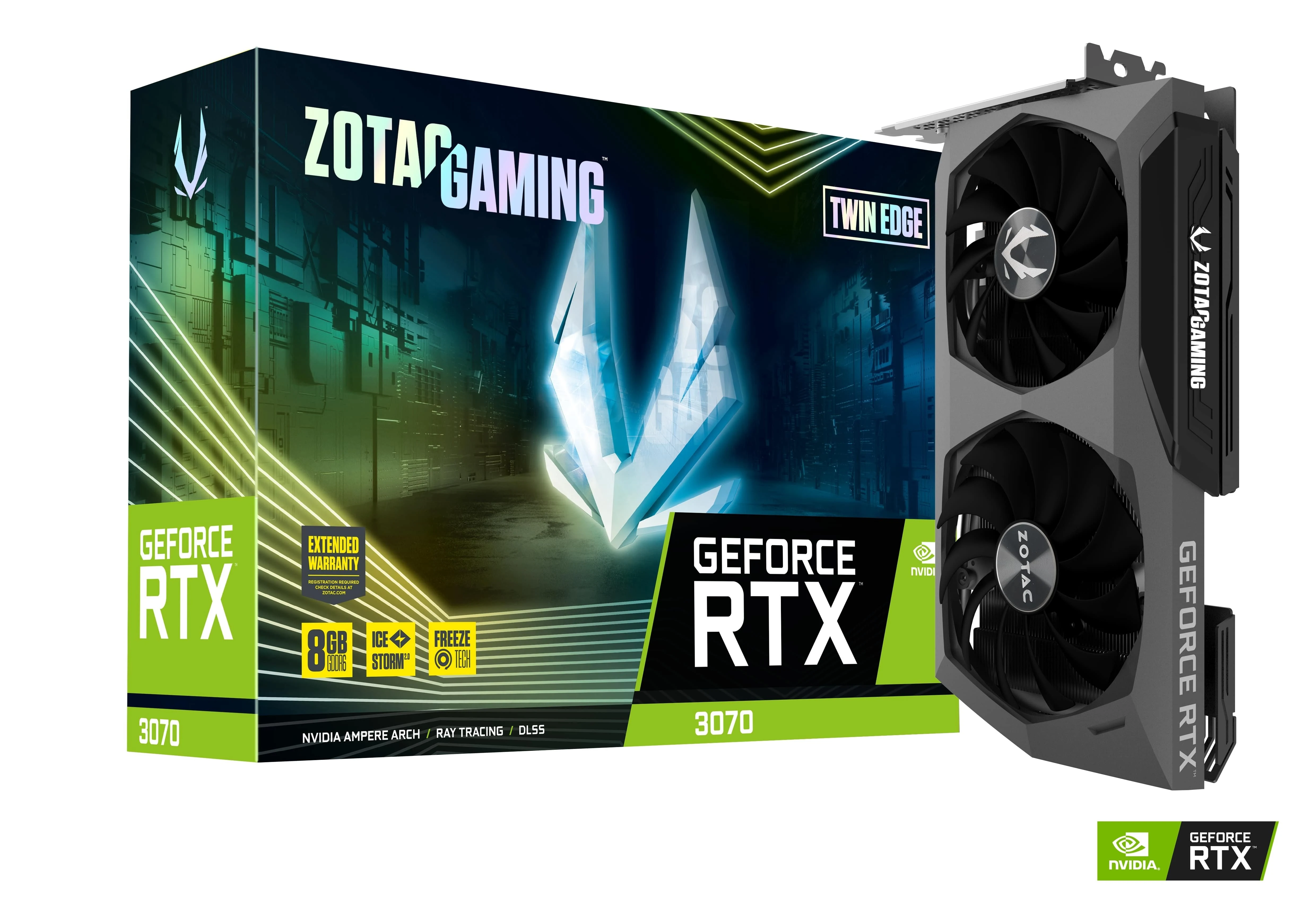 VGA Zotac Gaming GeForce RTX 3070 Twin Edge OC LHR 8GB - GDDR6 - NEW
