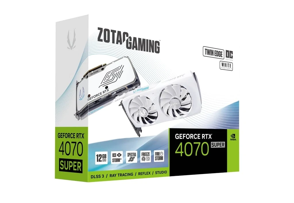 VGA Zotac Gaming GeForce RTX 4070 Twin Edge OC White Edition 12GB - GDDR6X - NEW