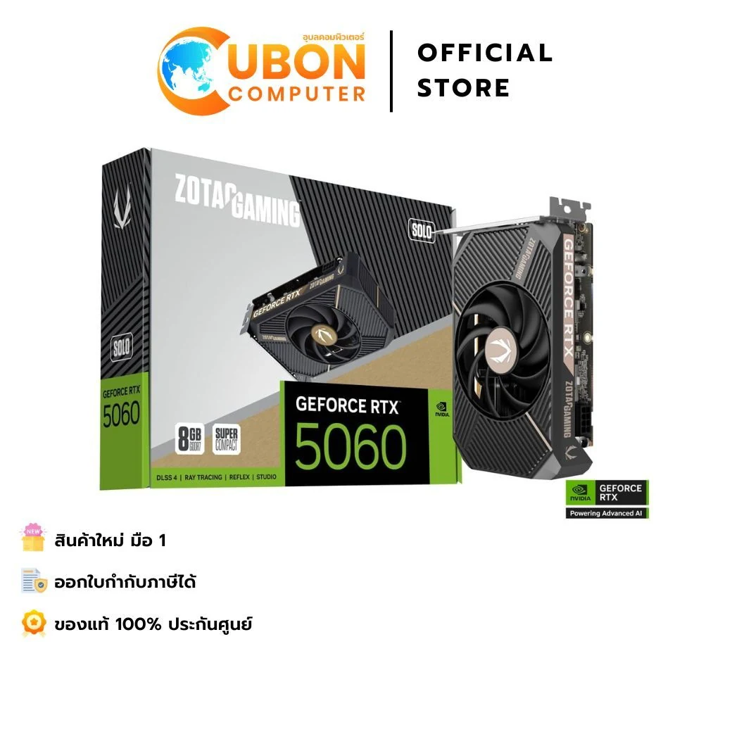 VGA Zotac Gaming GeForce RTX 5060 Solo 8GB - GDDR7 - NEW