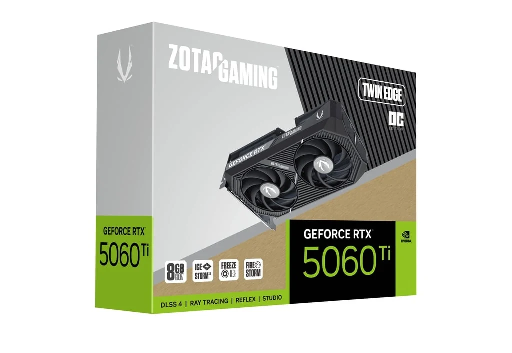 VGA Zotac Gaming GeForce RTX 5060 Twin Edge OC 8GB - GDDR7 - NEW