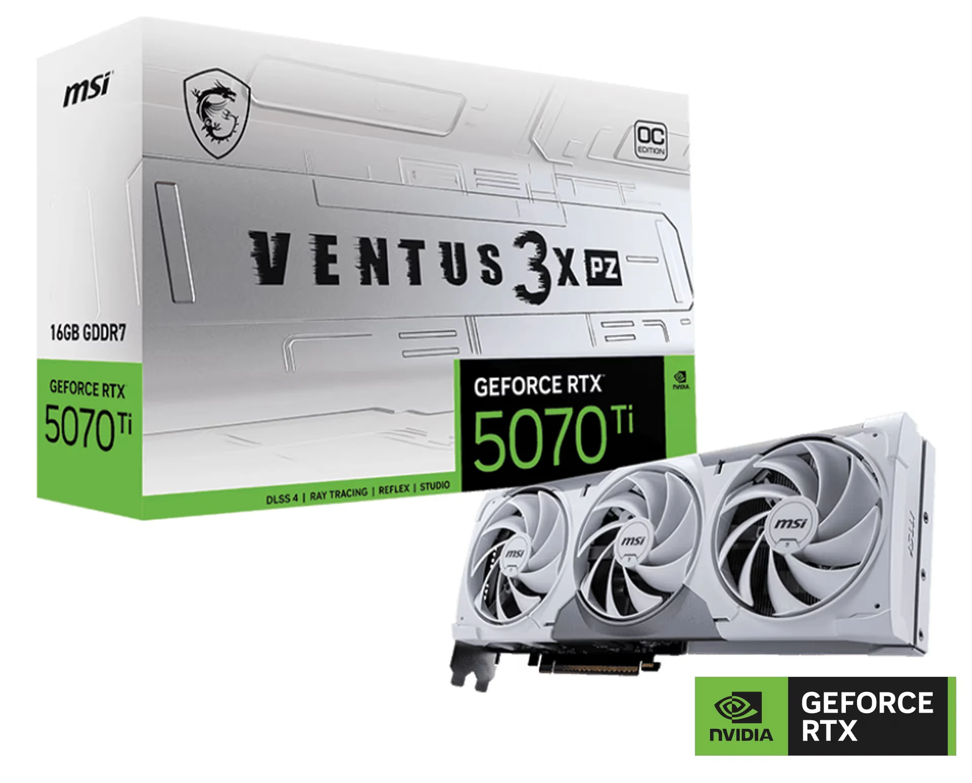 VGA Zotac Gaming GeForce RTX 5070 AMP White Edition 12GB - GDDR7 - NEW