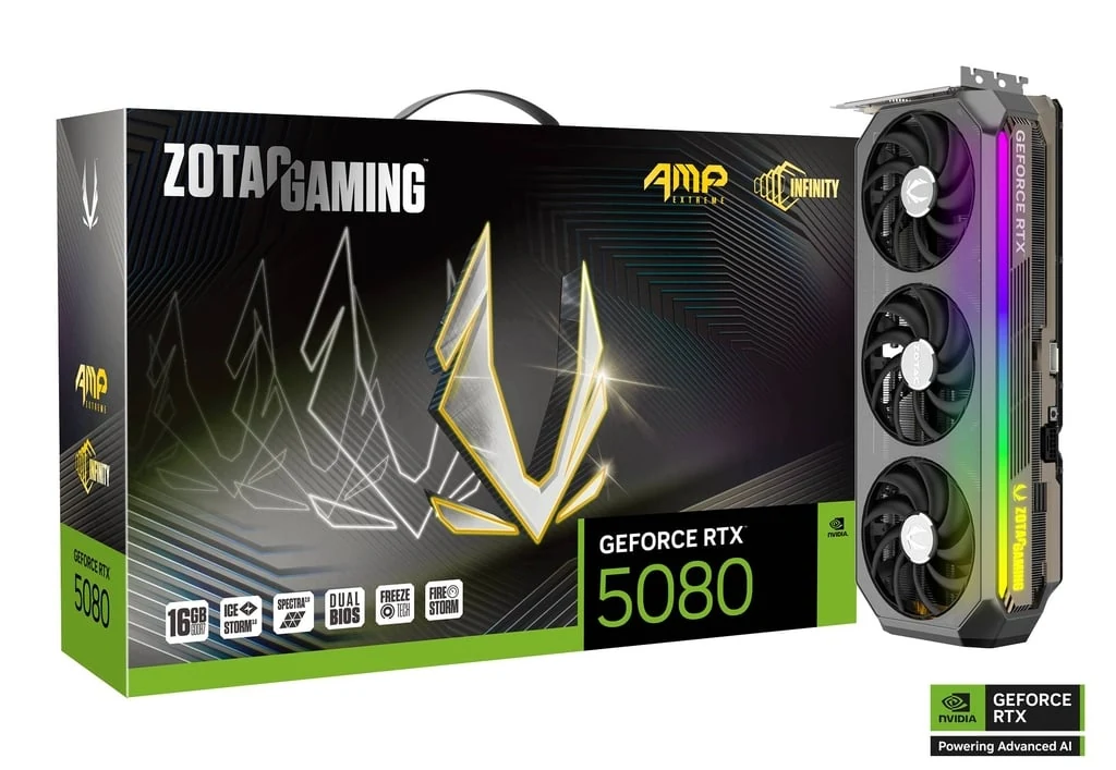 VGA Zotac Gaming GeForce RTX 5080 AMP Extreme INFINITY 16GB - GDDR7 - NEW