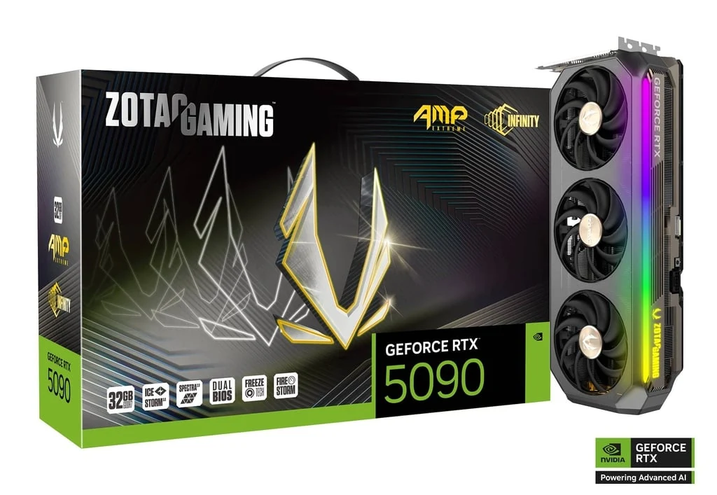 VGA Zotac Gaming GeForce RTX 5090 AMP Extreme INFINITY 32GB - GDDR7 - NEW