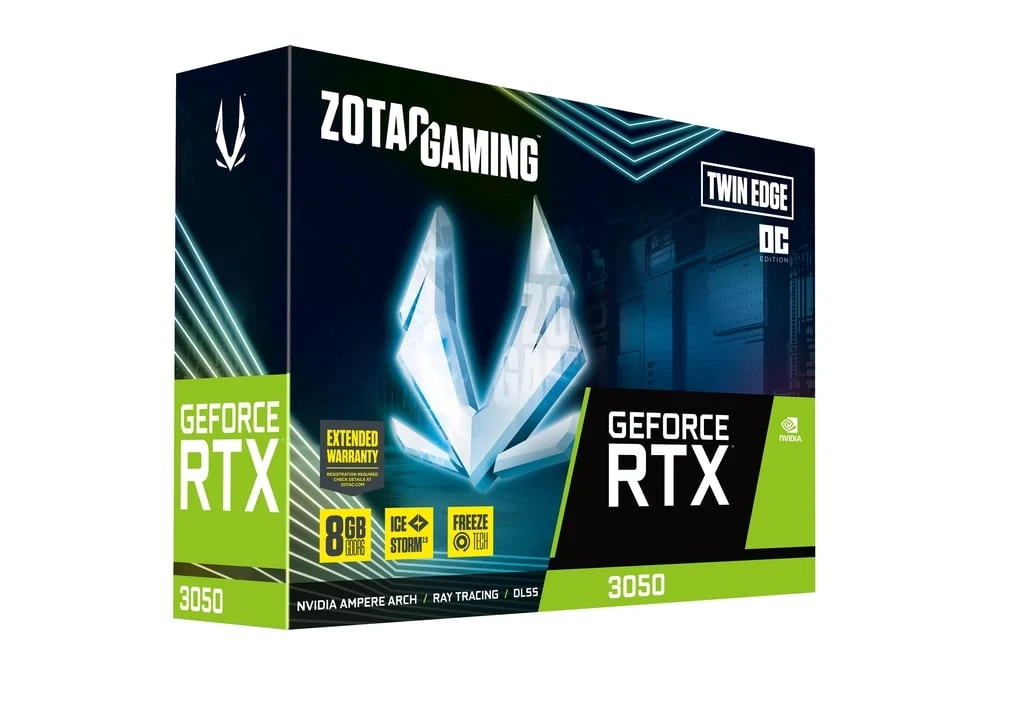 VGA Zotac Gaming RTX 3050 Twin Edge 8GB - GDDR6 - NEW
