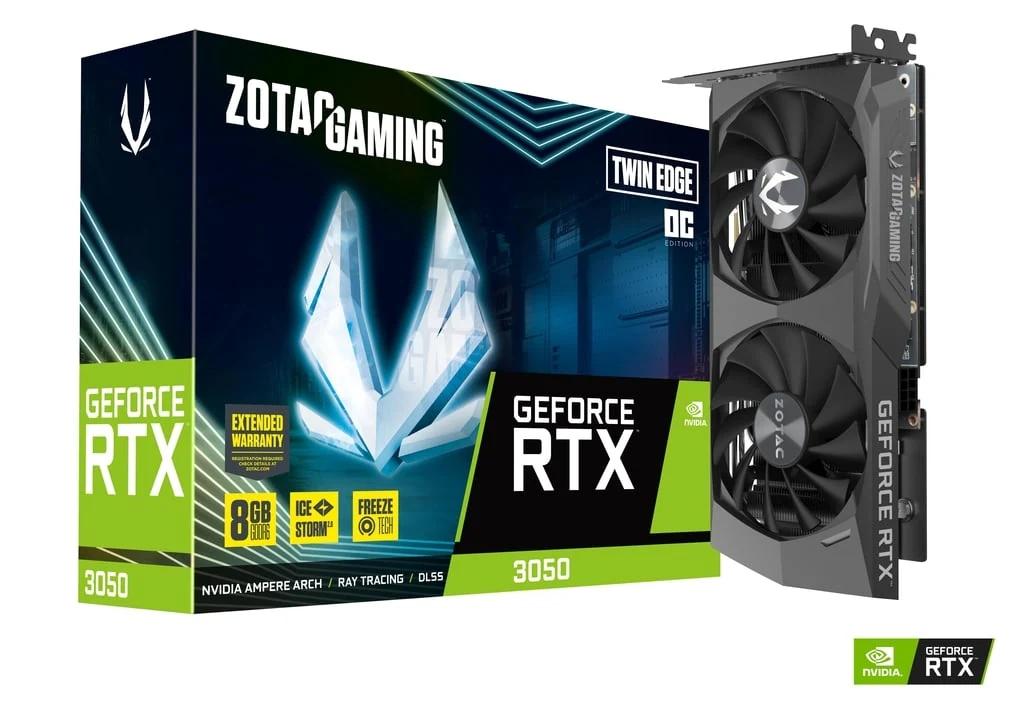 VGA Zotac Gaming RTX 3050 Twin Edge OC 8GB - GDDR6 - NEW