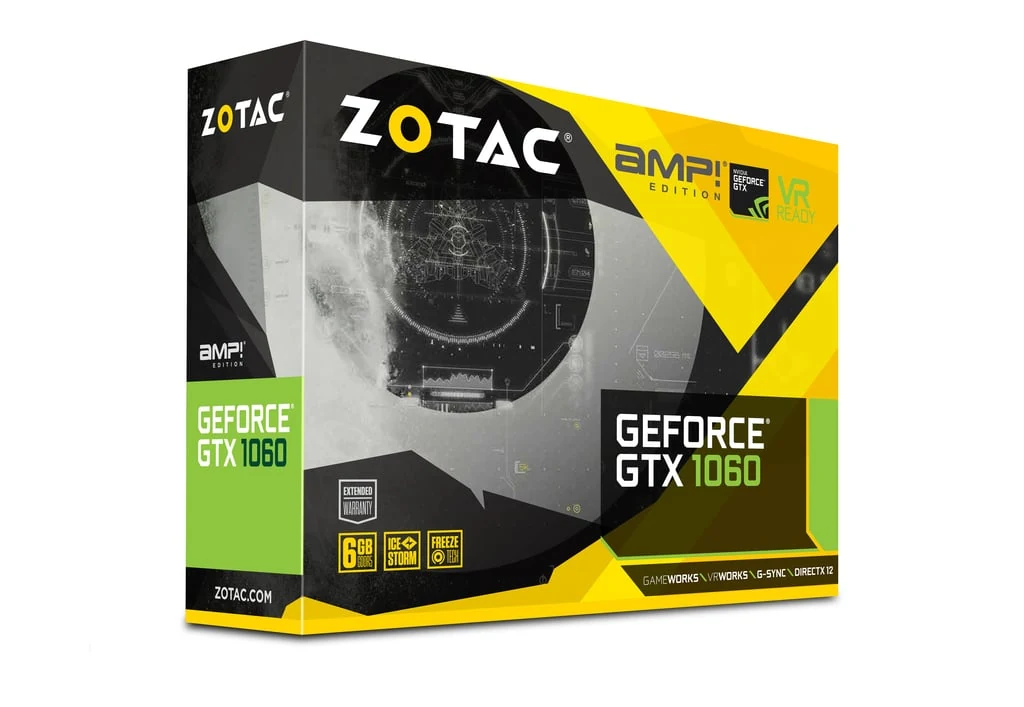 VGA ZOTAC GeForce GTX 1060 AMP Edition 6GB - GDDR5 - NEW